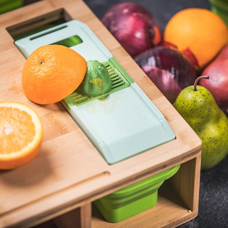 SB Simpli Better Cutting Board with Collapsible Containers and Graters Bamboo Large - Image 4